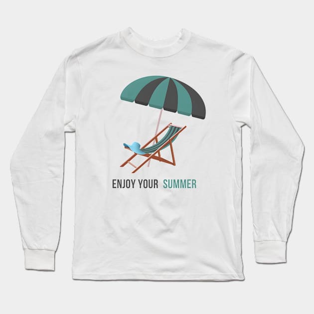 Enjoy Summer Long Sleeve T-Shirt by Double You Store